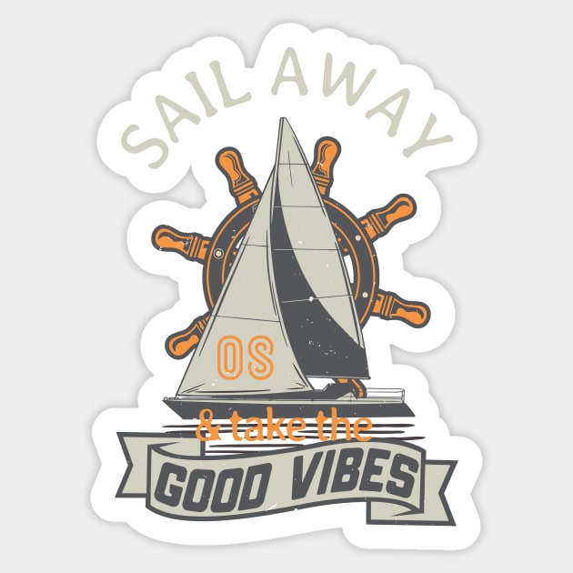 Sailing Sailboat Captain Joy Sea Sailors Sticker by Foxxy Merch